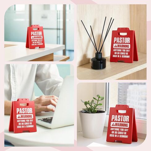 Funny Pastor Appreciation Gifts - Mini Sign, Pastor Gifts for Men Friends, Anniversary Birthday Christmas Retirement Gift for Pastors, Humor Home Office Desk Decor, Christian Gifts for Men Women in Saudi Arabia