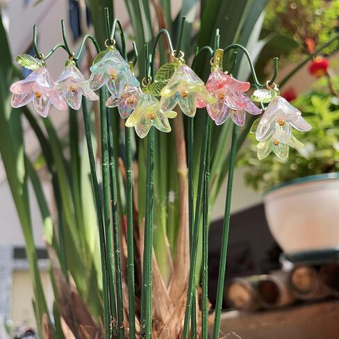 Artificial Flowers Outdoor 10 Stems Lily of the Valley Decorative Picks, UV Resistant Faux Flowers for Potted Plants, Garden, Porch, Planters, Succulent, Bonsai, Yard, Wedding, Summer, Fall,Home Decor in Kuwait
