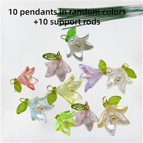 Artificial Flowers Outdoor 10 Stems Lily of the Valley Decorative Picks, UV Resistant Faux Flowers for Potted Plants, Garden, Porch, Planters, Succulent, Bonsai, Yard, Wedding, Summer, Fall,Home Decor in Kuwait
