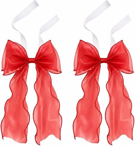 2 Pack Bow Curtain Tiebacks, French Style Silky Ribbon Curtain Holdbacks with Decorative Rope, Elegant Tie Backs for Curtains, Window Drapes, Bedroom Living Room Home Decor (Mint Green) in Saudi Arabia