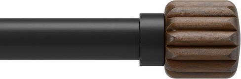قضيب ستارة Umbra Evie Pin-Point مقاس 42-120 بوصة، أسود/جوز، فولاذ، تركيب بدون مثقاب in Kuwait