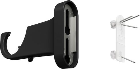 قضيب ستارة Umbra Evie Pin-Point مقاس 42-120 بوصة، أسود/جوز، فولاذ، تركيب بدون مثقاب in Kuwait