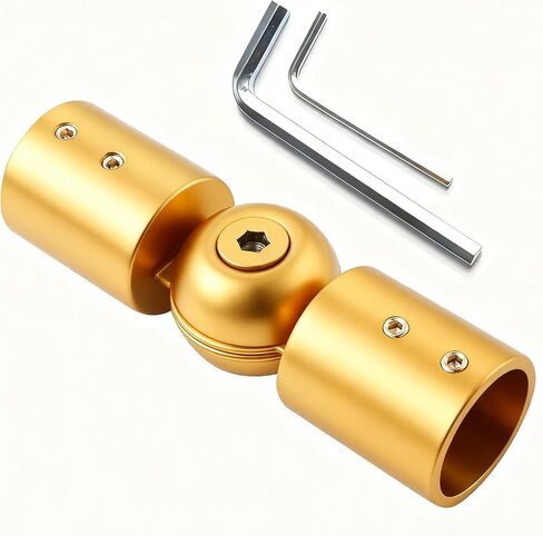 SVNR Heavy Duty 1 Inch Bay Window Corner Curtain Rod Connector, Set of 2 Black Stainless Steel Metal Hinged Elbow Connectors with Screwdriver for Easy Installation in Saudi Arabia