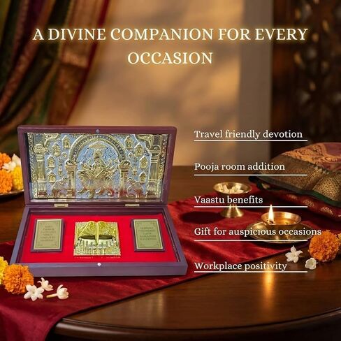 Foldable Maa Durga Pocket Temple Large | Portable Mandir for Pooja Room, Travel & Home Decor | Decorative Maa Durga Temple with Blessings (8.4 x 4.5 x 1.6 Inches) in Saudi Arabia