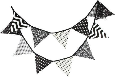 10.5 Feet Triangle Flag Banner Bunting Pennant for Kids Teepee Tent,Party and Room Decoration,12 Pcs Double Sided Cotton Fabric Flag Decoration in Saudi Arabia