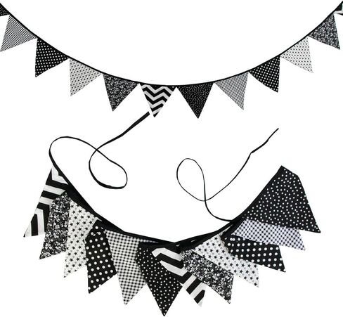 10.5 Feet Triangle Flag Banner Bunting Pennant for Kids Teepee Tent,Party and Room Decoration,12 Pcs Double Sided Cotton Fabric Flag Decoration in Saudi Arabia