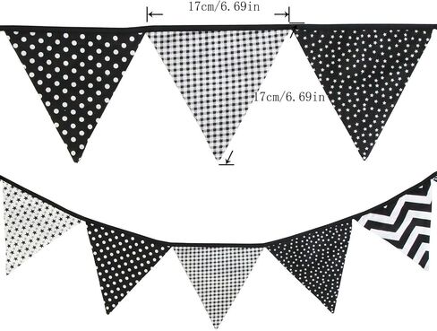 10.5 Feet Triangle Flag Banner Bunting Pennant for Kids Teepee Tent,Party and Room Decoration,12 Pcs Double Sided Cotton Fabric Flag Decoration in Saudi Arabia