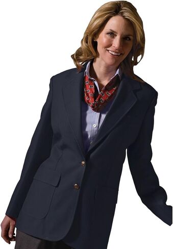 سترة نسائية من Edwards Garment ذات زرين وصدر واحد، كحلي، 6 R in Kuwait
