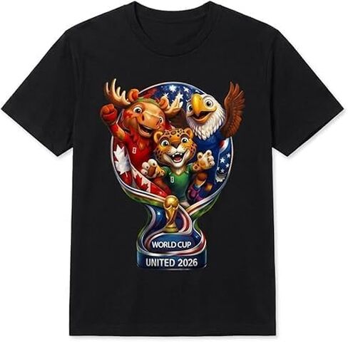 Soccer Cup 2026 Shirt Country Football Graphic T-Shirt USA World Soccer Short Sleeve Shirt | Mascot T Shirt in Kuwait