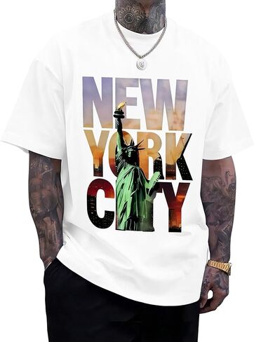 KESIHAN Mens Graphic T Shirts Mens Summer Shirts Round Neck Regular Short Sleeve Casual Vintage Tees in Saudi Arabia