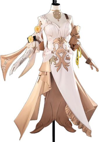 Aglaea Cosplay Honkai Star Rail Women Costumes Full Set Golden Dress Outfit for Game Halloween Party in Saudi Arabia