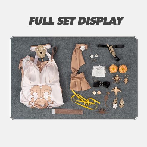 Aglaea Cosplay Honkai Star Rail Women Costumes Full Set Golden Dress Outfit for Game Halloween Party in Saudi Arabia