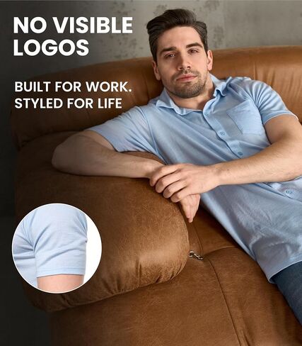 Merino Wool Shirts for Men - 100% Merino Wool Button Up Shirt Men Long and Short Sleeve Lightweight Breathable in Kuwait