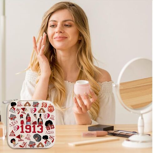 Sorority Gift for Women Delta 1913 Sigma Theta Paraphernal Gifts DST Travel Jewelry Case Box Organizer Greek Sorority Small Box Organizer for Women Friends Sister Perfect Timing Paraphernalia Gift in Saudi Arabia