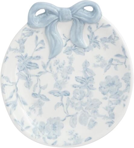Mud Pie Ceramic Toile Bow Ring Dish in Saudi Arabia