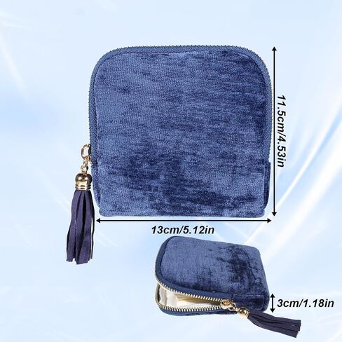 Small Portable Jewelry Travel Case Jewelry Pouch Bags with Tassel Zipper Soft Mini Jewelry Roll Organizer Storage Bag for Necklaces Bracelets Earrings in Saudi Arabia