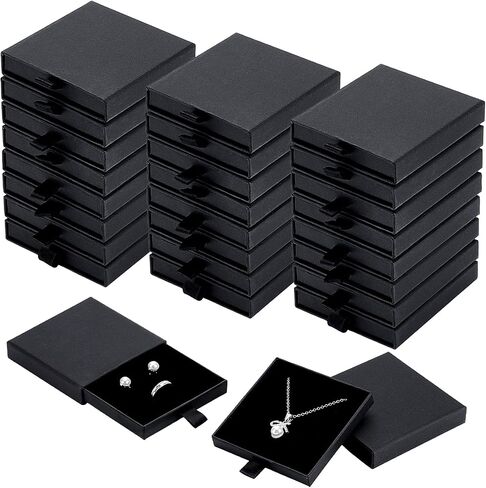 32PCS Jewelry Gift Boxes Bulk Cardboard Jewelry Boxes Square Jewellery Gift Box Pendent Storage Case for Necklace Ring Bracelet Earring (White) in Saudi Arabia