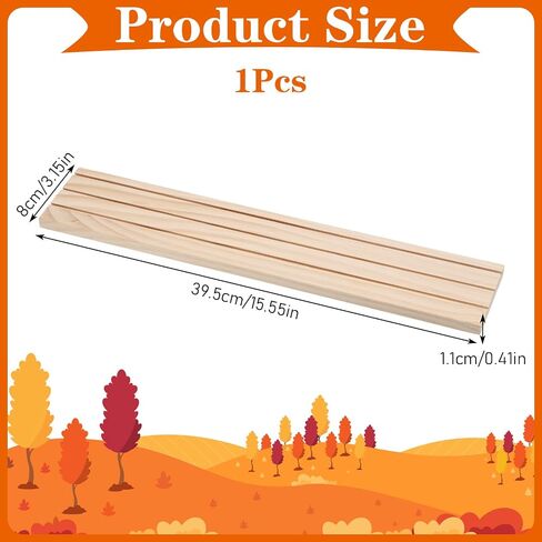 Wooden Earring Display Stand, 3 Slot Jewelry Organizer Holder, Business Card Craft Show Tray, Portable Tabletop Ring Earrings Cards Display, 15.55x3.15inch in Saudi Arabia