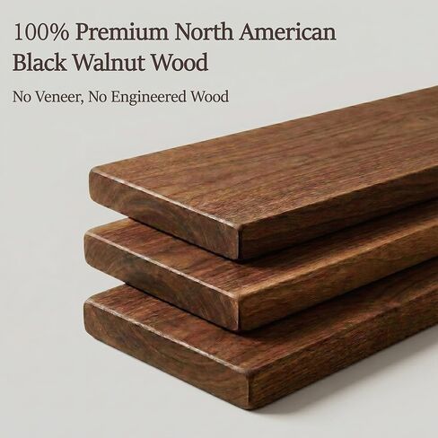 Small Wooden Jewelry Box, Solid American Black Walnut Jewelry Case | Portable Jewelry Organizer with Velvet Lining and Magnetic Closure for Vanity and Travel, Ideal Gift For Women and Girls in Kuwait