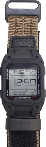 Humvee Men's Military Watch, Digital Watch, Recon Nylon Strap, Tactical Tough, Water Resistant 5 ATM, Sport Watch, Face 32 X 52mm. Quartz Stainless Steel, Black in Saudi Arabia
