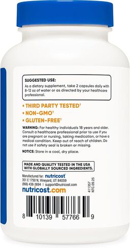 Nutricost Schisandra Supplement 1,200mg Per Serving, 120 Capsules for 60 Servings Per Bottle - Berry Fruit Extract, Vegan, GMO-Free, Gluten-Free in Saudi Arabia