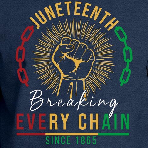 Juneteenth Shirt Men African American T-Shirts Juneteenth Breaking Every Chain Since 1865 Tee Tops in Kuwait