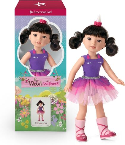 مجموعة لعب دمية إيمرسون مقاس 14.5 بوصة من American Girl WellieWishers مع Crisella The Dragon وفستان الدمية وإكسسواراتها وكتاب القصص القصيرة، للأعمار من 4 سنوات فما فوق. in Kuwait