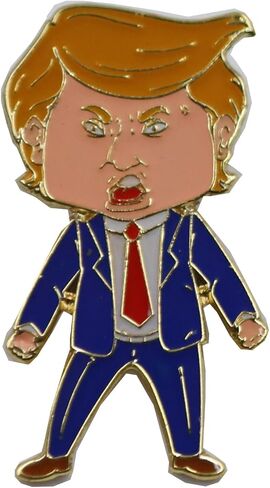 Happy Trump Pin, "I will never be satisfied until we make America great again" Lapel pins to hat collection for fans and collectors. Designed in US in 2020. (The Only Official Genuine Version) in Kuwait