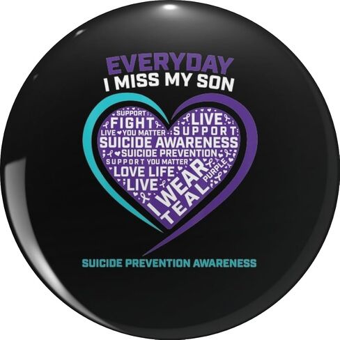 Men Women Suicide Awareness Shirts Son Suicide Prevention Metal Lapel Hat Pin Te Tack Pinback 0.75" in Kuwait