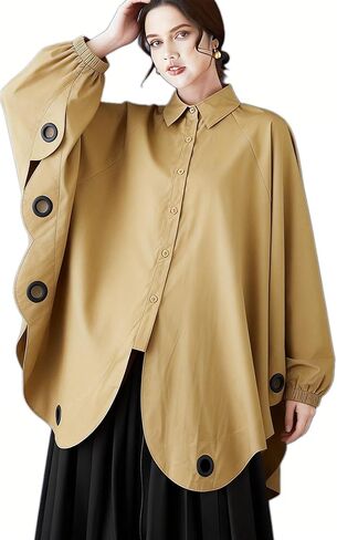 Women's Asymmetric 3D Embellished Blouse Batwing Sleeve Loose Casual Shirt Top in Saudi Arabia