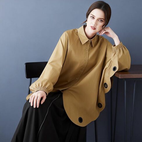 Women's Asymmetric 3D Embellished Blouse Batwing Sleeve Loose Casual Shirt Top in Saudi Arabia