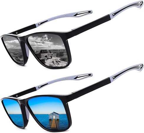 Polarized Sunglasses for Men TR90 Lightweight Sun Glasses With UV Protection for Driving Fishing Cycling Outdoor in Saudi Arabia