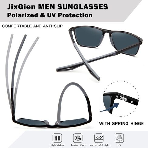Polarized Sunglasses for Men TR90 Lightweight Sun Glasses With UV Protection for Driving Fishing Cycling Outdoor in Saudi Arabia