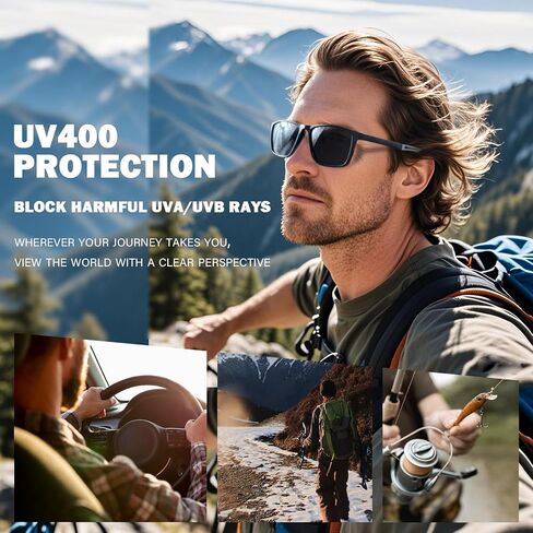 Polarized Sunglasses for Men TR90 Lightweight Sun Glasses With UV Protection for Driving Fishing Cycling Outdoor in Saudi Arabia