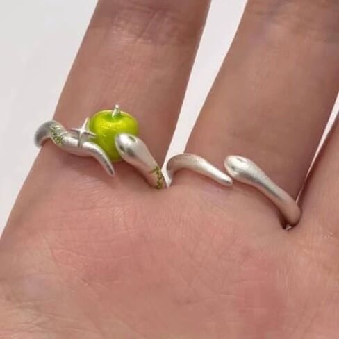 Siliver Plated Snake Ring for Women Cute Snake Rings Ancient Serpent Ring Present for Reptile Lover in Kuwait