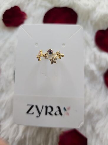 خواتم ZYRA قابلة للتعديل للنساء | عصابات لذيذة مطلية بالذهب | بيان خواتم تكويم للنساء | وعد خواتم مجوهرات هدايا عيد الميلاد | الماسة البراقة | الفراشة | زهرة | نجمة | قمر in Kuwait