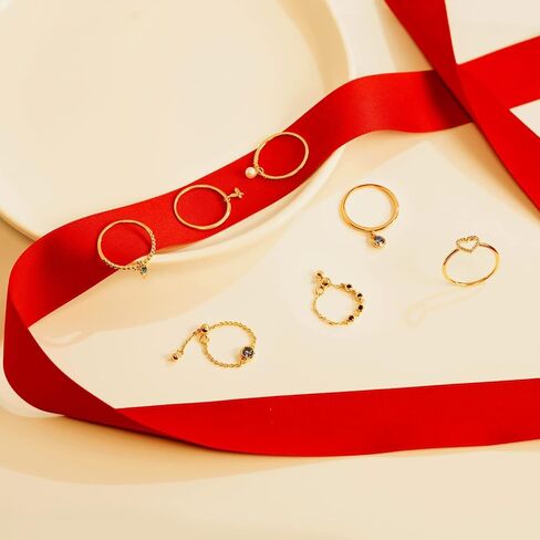 GEMOUR IM Gold plated Round-cut Cubic Zirconia Dangle Birthstone Band Ring in Saudi Arabia