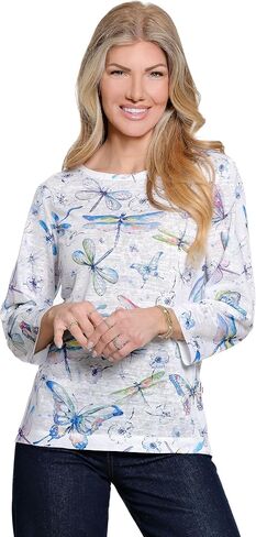 Ali Miles Women's Clothing | Knit Tunic round Neck 3/4 Sleeve front Pocket in Kuwait