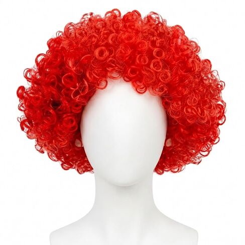 builson Portugal Flag Costume Wigs – Portuguese Party Funny Curly Wig, Short Cosplay Clown Wig for Sports Fans, 2026 Soccer Fan Gear (Portugal Green Red) in Kuwait