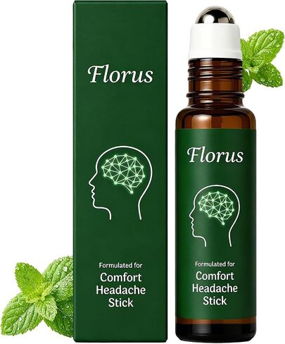 Florus Relief Roll on, Peppermint Oil Head Comfort Stick with Lavender, Chamomile and Magnesium Glycinate (1pcs) in Kuwait