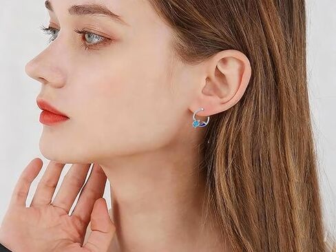 SNOWELLE Turtle Earrings for Women 925 Sterling Silver Sea Turtle Hoop Earrings Ocean Sea Waves Jewelry Gifts in Saudi Arabia