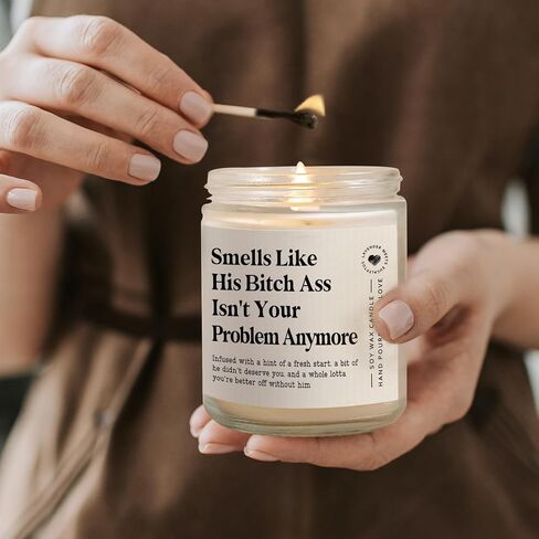 Funny Divoce Gifts for Women, Divorce Party Decorations Scented Candle, Cheer UP Breakup Gifts for Women Friend, Coworker, Self-Care, Emotional Support, Feel Better Gift,7-oz in Saudi Arabia