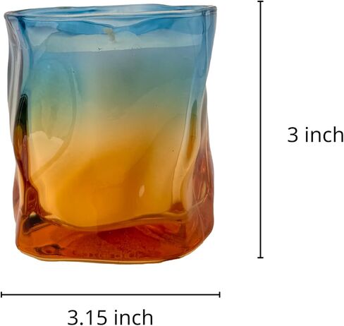 Signature Scent Ombre Jar Candle 4.5oz – CW Studio Hand-Poured Palm & Paraffin Wax, Up to 23 Hour Burn, Dust Cover Lid, Clean Burn Home Decor & Gift in Kuwait