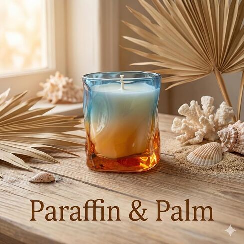Signature Scent Ombre Jar Candle 4.5oz – CW Studio Hand-Poured Palm & Paraffin Wax, Up to 23 Hour Burn, Dust Cover Lid, Clean Burn Home Decor & Gift in Kuwait