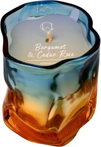 Signature Scent Ombre Jar Candle 4.5oz – CW Studio Hand-Poured Palm & Paraffin Wax, Up to 23 Hour Burn, Dust Cover Lid, Clean Burn Home Decor & Gift in Kuwait