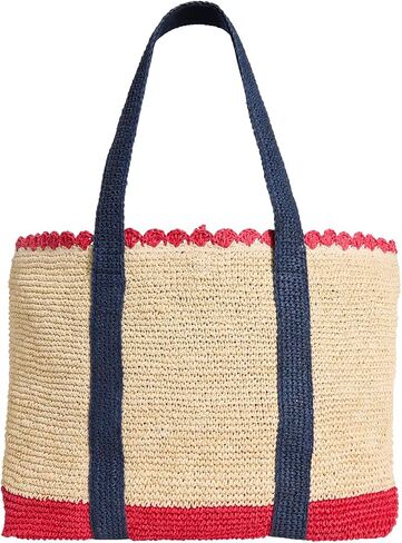 vineyard vines Medium Raffia Tote, Multi, OS in Kuwait