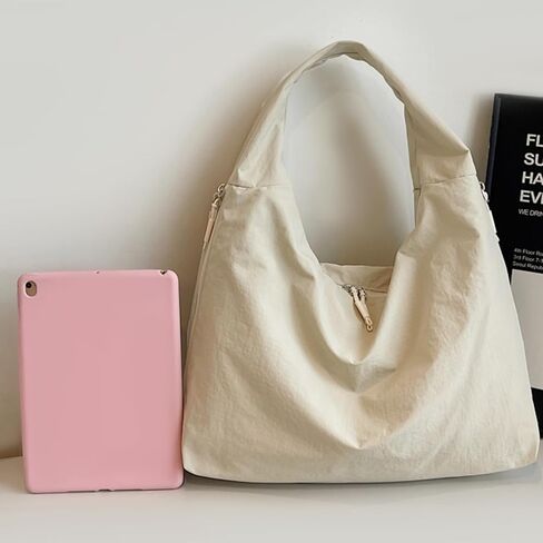 Nylon Slouchy Tote Bag Hobo Bag for Women Crescent Shoulder Bag Casual Shopper Handbag in Saudi Arabia