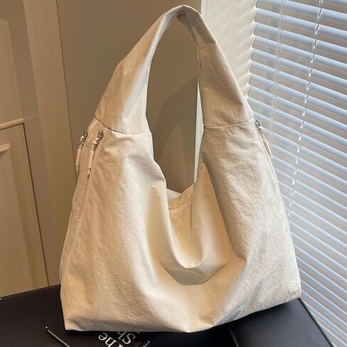Nylon Slouchy Tote Bag Hobo Bag for Women Crescent Shoulder Bag Casual Shopper Handbag in Saudi Arabia