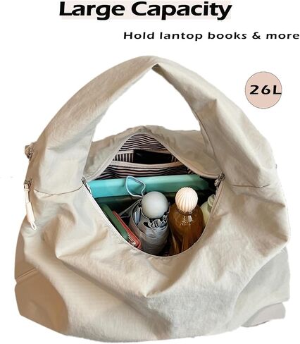Nylon Slouchy Tote Bag Hobo Bag for Women Crescent Shoulder Bag Casual Shopper Handbag in Saudi Arabia