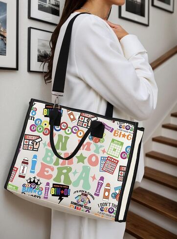 TSOTMO Funny Player Gift Gambling Lover Gift Shopping Bag Games Lover Tote Bag For Women Mother in Kuwait